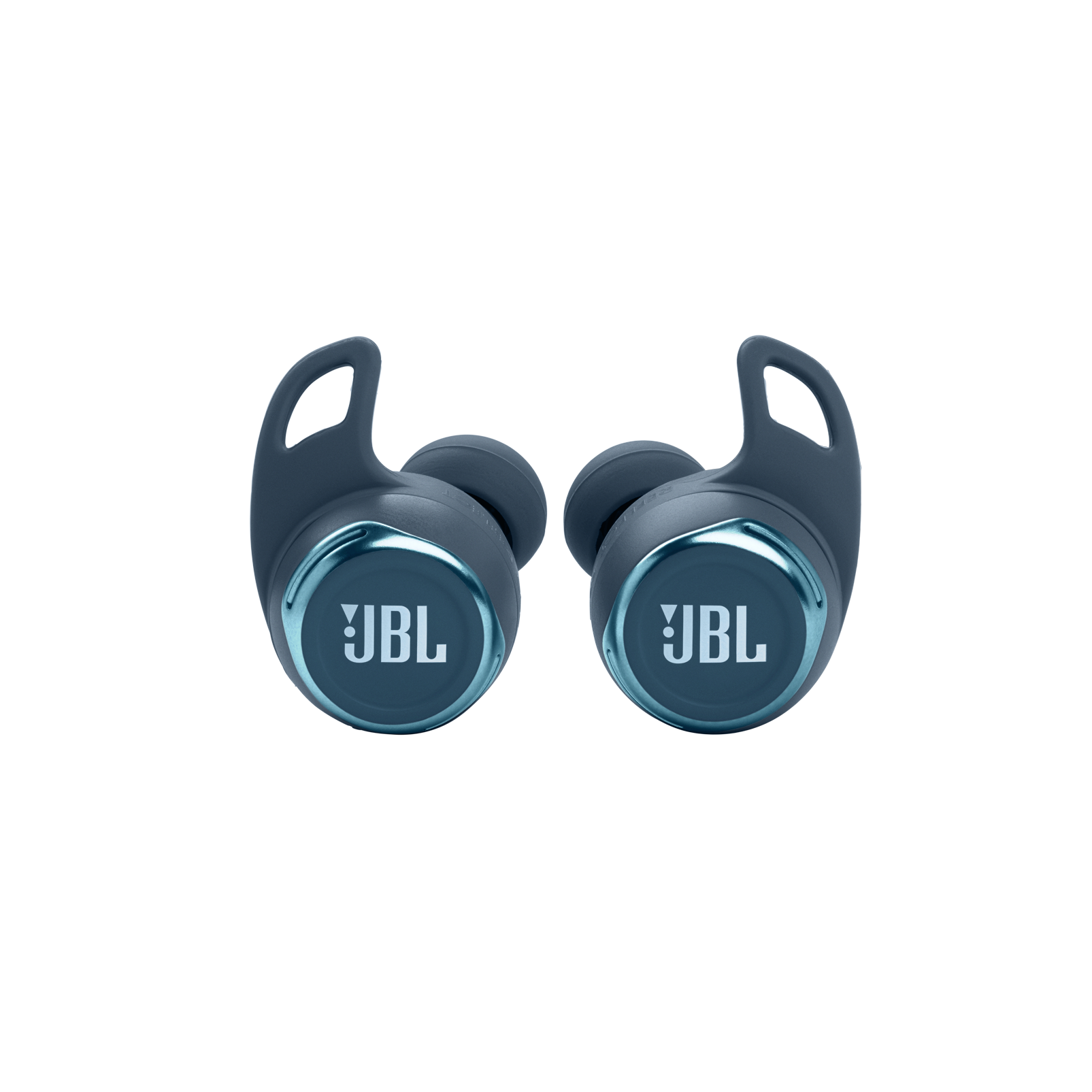 JBL Reflect Flow Pro - Blue - Waterproof true wireless Noise Cancelling active sport earbuds - Front